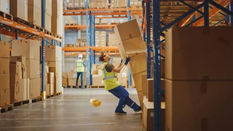 warehouse worker suffering common injuries