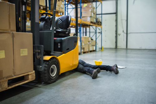 Forklift accident