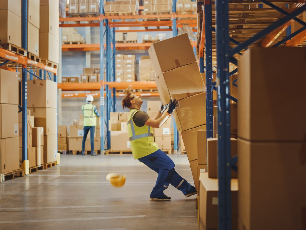 warehouse worker suffering common injuries